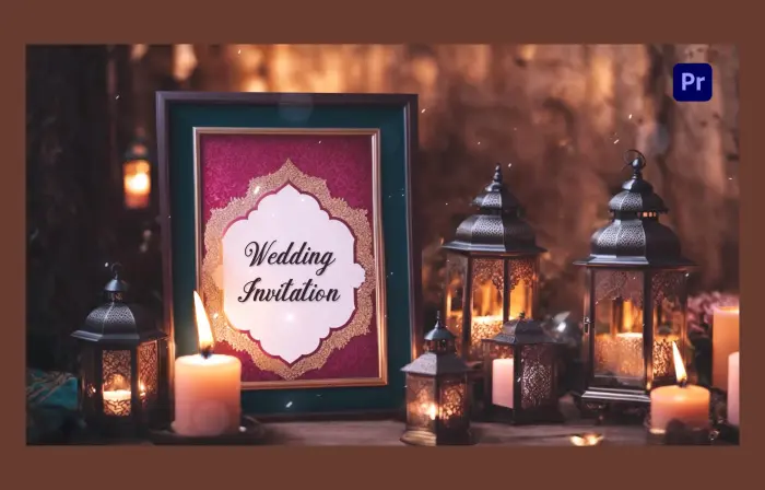 Modern 3D Muslim Wedding Invitation Card Slideshow